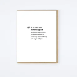 Balancing Act Card