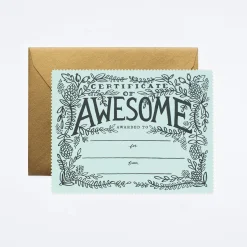 Certificate of Awesome Card