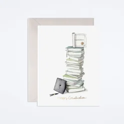 Grad Book Stack Card