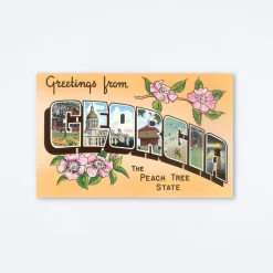 Greetings From Georgia The Peach Tree State Postcard