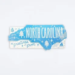 Greetings from North Carolina Die Cut Postcard