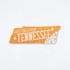 Greetings From Tennessee Die Cut Postcard