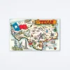 Greetings From Texas Map Postcard
