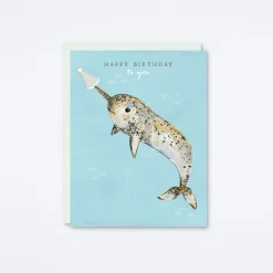Happy Birthday, Narwhal Card