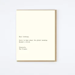 Icebergs/Titanic Card