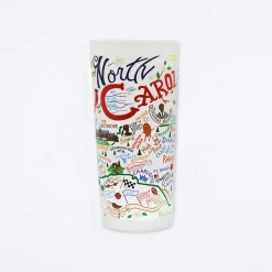 North Carolina Drinking Glass