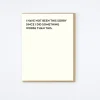 Sorry Card