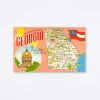 The Peach State Map Postcard