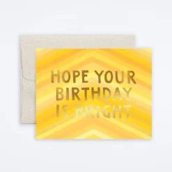 Yellow Stripe Birthday Card
