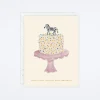 Zebra Cake Card