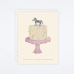 Zebra Cake Card
